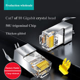 Production and wholesale of Cat7 of shielded crystal plugs, Cat5 and Cat 6, network Rj45 connector