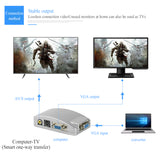 Hot selling 1080P Mini VGA to RCA AV BNC Converter connecter VGA to av adapter with 3.5mm Audio for HDTV PC