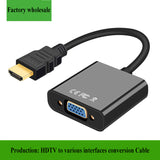 VGA to HDTV Adapter Cable with Audio 1080P Convert VGA Source PC in HDTV Connector of Monitor TV