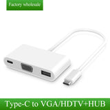 Type C to VGA USB 4K Adapter Converter Compatible with MacBook, Chromebook, Dell, Galaxy, Surface (Type-C to vga+usb)