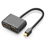 Mini DisplayPort to HDTV VGA Adapter, 2 in 1 Mini DP (Thunderbolt 2) Converter Compatible with, Mac Mini, Surface