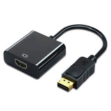 DP to HDTV adapter, gold plated DisplayPort to HDTV male to female compatible for laptop, desktop