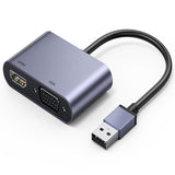 USB  to HDTV VGA Adapter, 4K Converter for laptop, desktop, and projector