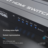 HDTV Switch Splitter Intelligent 5 Port 5x1 HDTV Switcher Supports 4K Full HD1080p 3D with IR RF Remote 1080P HD video