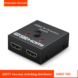 HDTV HD VIDEO SWITCHER 2 Input 1 Output 4K Seamless HDTV Switch