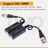 1080P HD CCTV Video Balun Passive Transceivers Adapter Transmitter BNC Twisted Pair Support 720P/1080P AHD CVI TVI Camera