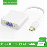 Mini DisplayPort to VGA Adapter, Male to Female Adapter Compatible for Computer, Desktop, Laptop, PC, Monitor, Projector, HDTV