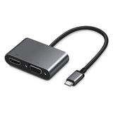 Type- C to HDTV VGA Adapter, Splitter Converter, Compatible with laptop, desktop and home theater