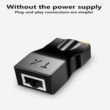 Factory Best Price NEW 30M HDTV Over Ethernet Network Extender 1080P 164ft HDTV Repeater by RJ45 CAT5e CAT6 LAN Cable