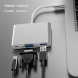 Type C to VGA USB 4K Adapter Converter Compatible with MacBook, Chromebook, Dell, Galaxy, Surface (Type-C to vga+usb)