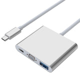 Type C to VGA USB 4K Adapter Converter Compatible with MacBook, Chromebook, Dell, Galaxy, Surface (Type-C to vga+usb)