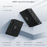 1 to 2 hdtv splitter 2 output hdtv splitter YUV4: 4:4 HDR 4k hdtv splitter 1x2