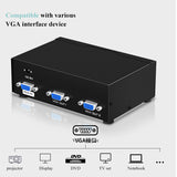 High Resolution 350 MHz Transmission Distance 65m 1 In 2 Out Two Port VGA Splitter For Education Training