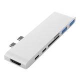 USB Type C Docking Station 7 In 1, Multiport Adapter to USB 3.0 PD Charging HDTV compatible Docking Station For Macbook