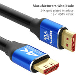 High Speed 1M 1.5M 3M 5M 10M 15M 20M 25M 30M Support Ethernet HDTV 3D 4K HDTV To HDTV Cable