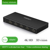 4 Port Audio Hdtv Splitter 1 in 4 out 1X4 4K 60Hz Hdtv Converter 3D Switch 2.0V Hdcp 2.2 Video Spliter HDTV