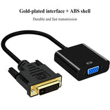 DVI to VGA Adapter 1080p Active DVI-D to VGA Adapter Converter 24+1 Male to Female Adapter